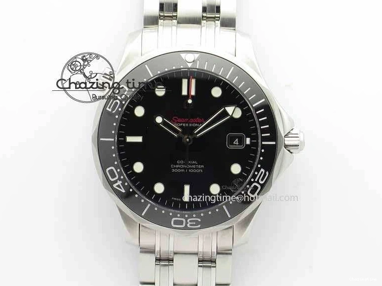 0114 Seamaster 300M SS MK 1:1 Best Edition Black Dial Ceramic Bezel On SS Bracelet A TopPick 8177
